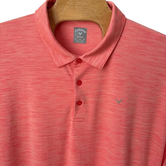 Callaway Golf Polo Shirt Men's Size 4X Orange Short Sleeve Opti-Dri Activewear - Picture 4 of 5